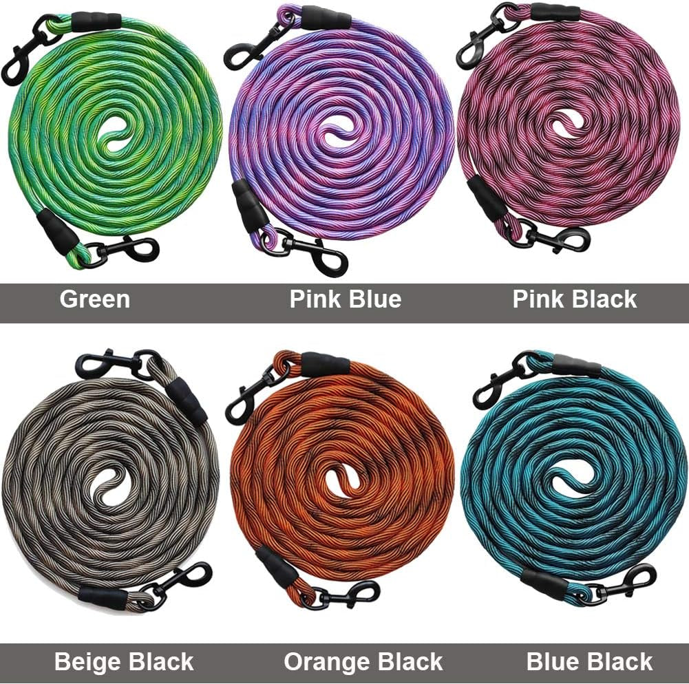 8Ft/12Ft/20Ft/30Ft/50Ft/75Ft Dog Tie-Out Long Tether Rope Dog Leash, Outdoor Dog Yard Leash- Large Medium Small Dogs Training, Playing, Camping,Backyard