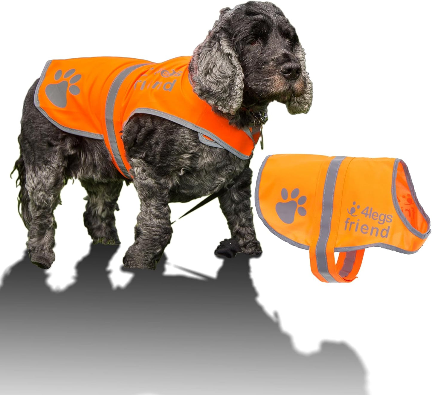 Upgraded Reflective Dog Vest. Hi-Visibility, Fluorescent Blaze Orange Dog Vest Helps Protect Your Best Friend. Safeguard Your PUP from Motorists & Hunting Accidents, on or off Leash by